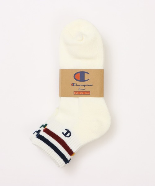 Champion(チャンピオン)の「【Champion/チャンピオン】メンズ 【3足組】クォーターレングスソックス(ソックス/靴下・メンズ・その他/オフホワイト・MEDIUM/SMALL)」の5枚目の写真