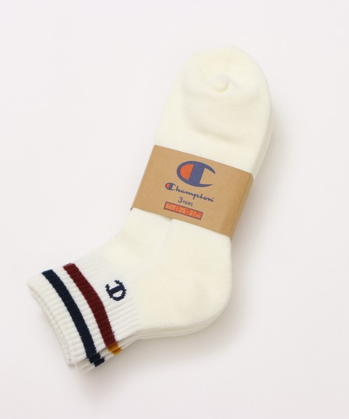 Champion(チャンピオン)の「【Champion/チャンピオン】メンズ 【3足組】クォーターレングスソックス(ソックス/靴下・メンズ・その他/オフホワイト・MEDIUM/SMALL)」の6枚目の写真