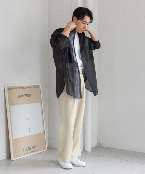 LOWRYS FARM（ローリーズファーム）の「シアーシャツＬＳ987560（シャツ/ブラウス・メンズ・ブラック/グレー・MEDIUM/LARGE）」の12枚目の写真