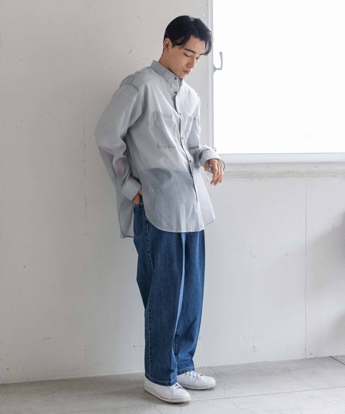 LOWRYS FARM（ローリーズファーム）の「シアーシャツＬＳ987560（シャツ/ブラウス・メンズ・ブラック/グレー・MEDIUM/LARGE）」の21枚目の写真