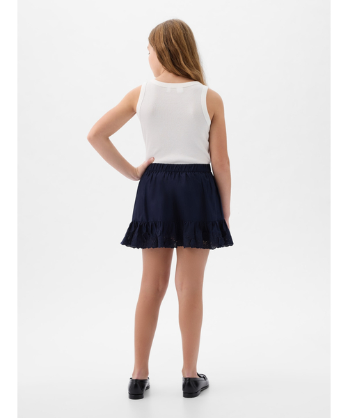 ネイビー フリル付き スカート・スコート GAP（ギャップ）の「ラッフルフリル スコート (キッズ