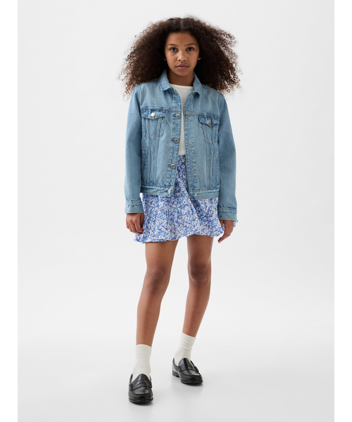 ネイビー フリル付き スカート・スコート GAP（ギャップ）の「ラッフルフリル スコート (キッズ