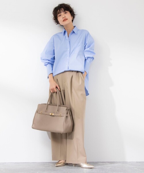 NOLLEY’S Sophi（ノーリーズソフィ）の「3WAYオーバーシャツ（シャツ/ブラウス・レディース・サックスブルー/ホワイト系その他4/ホワイト・38）」の6枚目の写真