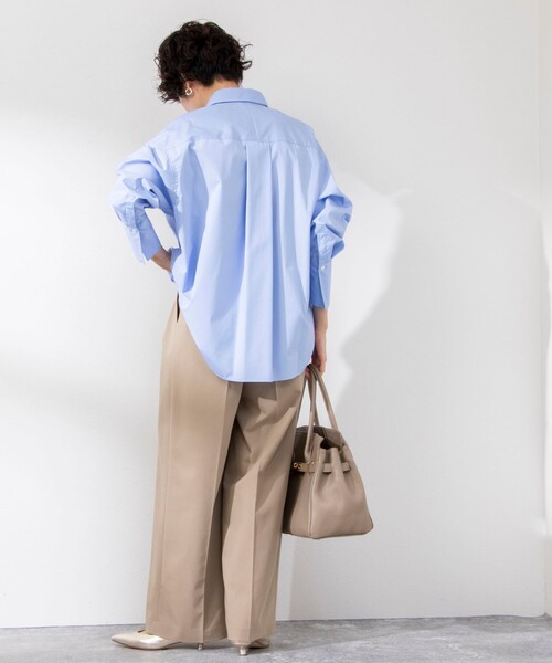 NOLLEY’S Sophi（ノーリーズソフィ）の「3WAYオーバーシャツ（シャツ/ブラウス・レディース・サックスブルー/ホワイト系その他4/ホワイト・38）」の7枚目の写真