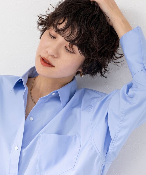 NOLLEY’S Sophi（ノーリーズソフィ）の「3WAYオーバーシャツ（シャツ/ブラウス・レディース・サックスブルー/ホワイト系その他4/ホワイト・38）」の13枚目の写真