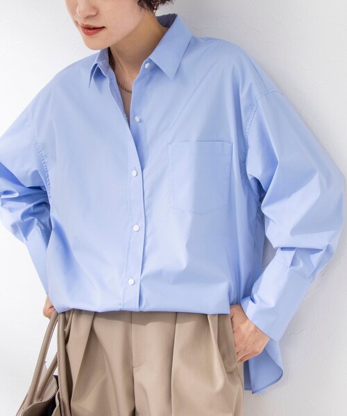 NOLLEY’S Sophi（ノーリーズソフィ）の「3WAYオーバーシャツ（シャツ/ブラウス・レディース・サックスブルー/ホワイト系その他4/ホワイト・38）」の11枚目の写真