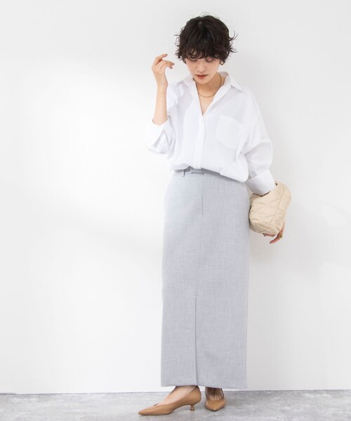 NOLLEY’S Sophi（ノーリーズソフィ）の「3WAYオーバーシャツ（シャツ/ブラウス・レディース・サックスブルー/ホワイト系その他4/ホワイト・38）」の20枚目の写真