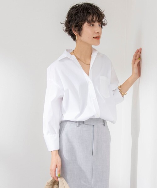 NOLLEY’S Sophi（ノーリーズソフィ）の「3WAYオーバーシャツ（シャツ/ブラウス・レディース・サックスブルー/ホワイト系その他4/ホワイト・38）」の17枚目の写真