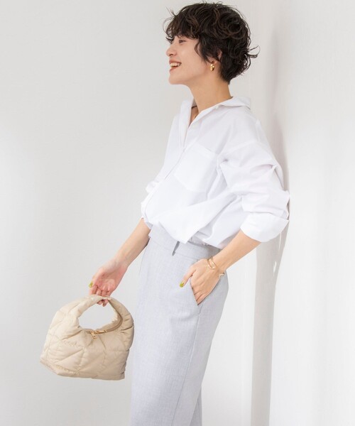 NOLLEY’S Sophi（ノーリーズソフィ）の「3WAYオーバーシャツ（シャツ/ブラウス・レディース・サックスブルー/ホワイト系その他4/ホワイト・38）」の21枚目の写真