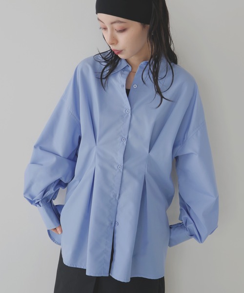 ブラウス シャツ タックカラーリボンブラウス レディース N.Natural Beauty Basic ブラウス シャツ タックリボンバイ