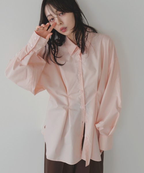 LIAN（リアン）の「ウエストタックカラーシャツ　【入荷禁止】（シャツ/ブラウス・レディース・ブラック/ブルー/オフホワイト/イエロー/ピンク/チャコールグレー/アイボリー/カーキ/ライトブルー/イエロー系その他/ピンク系その他/ブルー系その他/ピンク系その他2/ベージュ系その他/ブラウン/ブルー系その他2・FREE）」の22枚目の写真