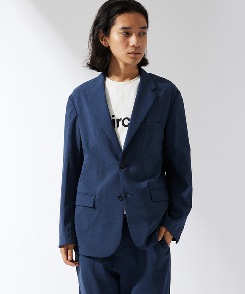 JOURNAL STANDARD(ジャーナルスタンダード)の「”吸水速乾 / 接触冷感” EVALET ストレッチ ウォッシャブル 2Bジャケット(テーラードジャケット・メンズ・グレー/ブラウン系その他/ダークブルー・SMALL/MEDIUM/LARGE)」の3枚目の写真