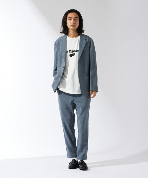 JOURNAL STANDARD(ジャーナルスタンダード)の「”吸水速乾 / 接触冷感” EVALET ストレッチ ウォッシャブル 2Bジャケット(テーラードジャケット・メンズ・グレー/ブラウン系その他/ダークブルー・SMALL/MEDIUM/LARGE)」の4枚目の写真