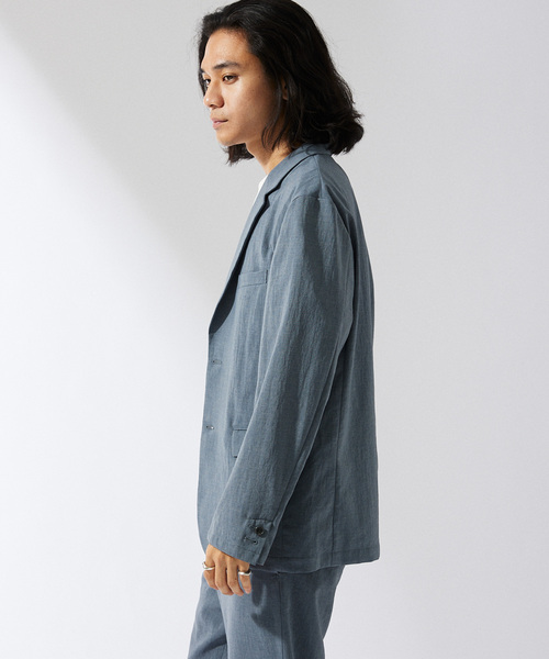 JOURNAL STANDARD(ジャーナルスタンダード)の「”吸水速乾 / 接触冷感” EVALET ストレッチ ウォッシャブル 2Bジャケット(テーラードジャケット・メンズ・グレー/ブラウン系その他/ダークブルー・SMALL/MEDIUM/LARGE)」の7枚目の写真