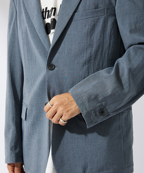 JOURNAL STANDARD(ジャーナルスタンダード)の「”吸水速乾 / 接触冷感” EVALET ストレッチ ウォッシャブル 2Bジャケット(テーラードジャケット・メンズ・グレー/ブラウン系その他/ダークブルー・SMALL/MEDIUM/LARGE)」の16枚目の写真