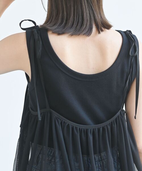 rps(アールピーエス)の「チュールキャミワンピース(ワンピース・レディース・ブラック/ベージュ系その他/グレー・フリー)」の19枚目の写真