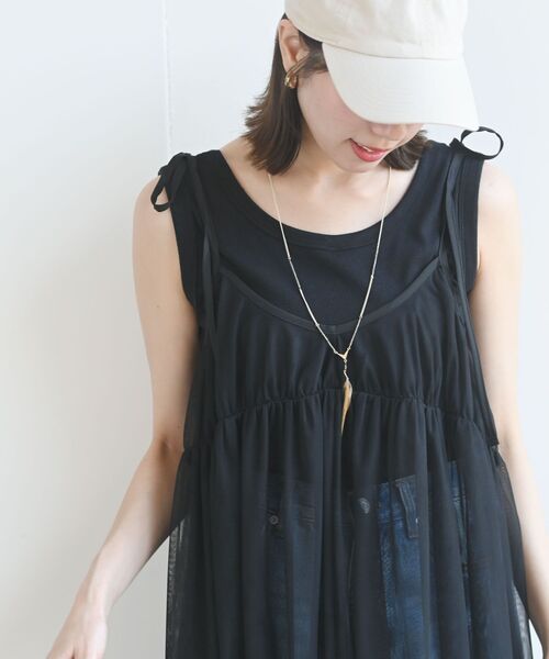 rps(アールピーエス)の「チュールキャミワンピース(ワンピース・レディース・ブラック/ベージュ系その他/グレー・フリー)」の16枚目の写真