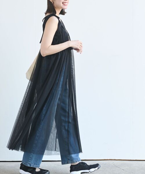 rps(アールピーエス)の「チュールキャミワンピース(ワンピース・レディース・ブラック/ベージュ系その他/グレー・フリー)」の15枚目の写真