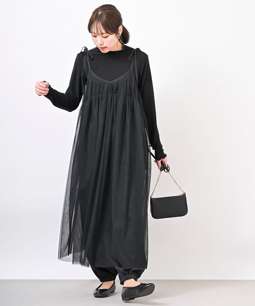 rps(アールピーエス)の「チュールキャミワンピース(ワンピース・レディース・ブラック/ベージュ系その他/グレー・フリー)」の14枚目の写真