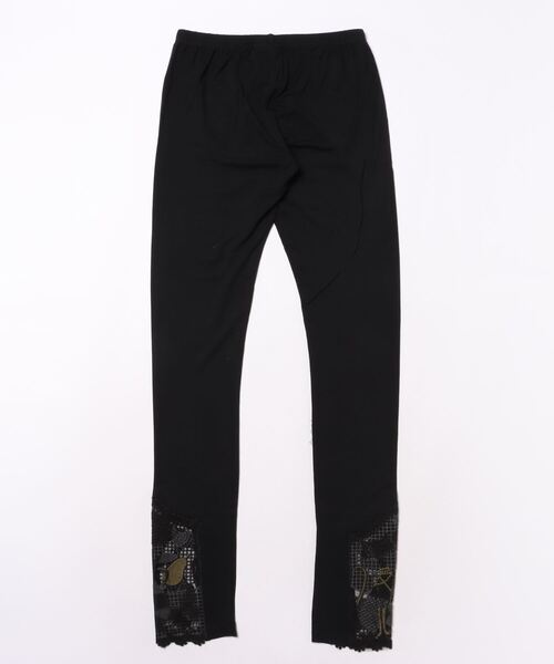 iS ScoLar(イズスカラー)の「541212:ネコと花瓶のレースレギンス(レギンス/スパッツ・レディース・ブラック/ネイビー・M)」の3枚目の写真