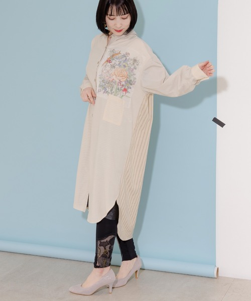 iS ScoLar(イズスカラー)の「541212:ネコと花瓶のレースレギンス(レギンス/スパッツ・レディース・ブラック/ネイビー・M)」の13枚目の写真