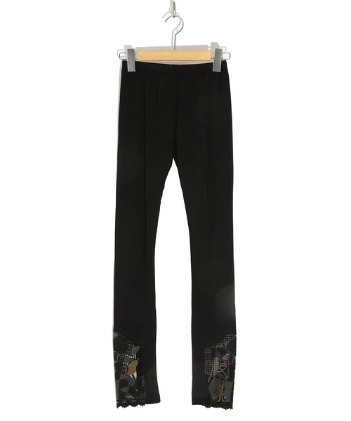 iS ScoLar(イズスカラー)の「541212:ネコと花瓶のレースレギンス(レギンス/スパッツ・レディース・ブラック/ネイビー・M)」の4枚目の写真