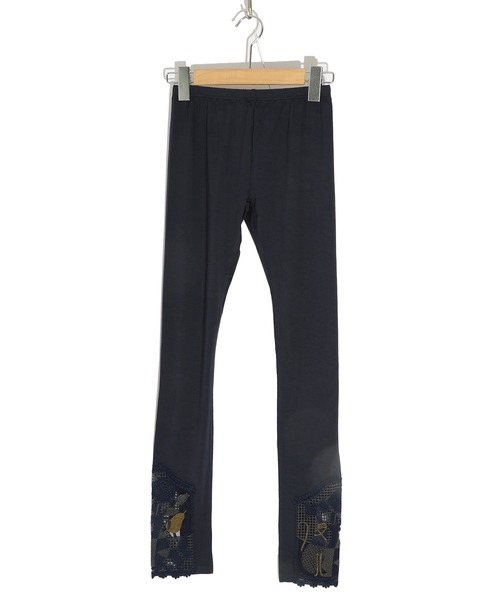 iS ScoLar(イズスカラー)の「541212:ネコと花瓶のレースレギンス(レギンス/スパッツ・レディース・ブラック/ネイビー・M)」の6枚目の写真