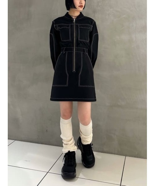 SLY（スライ）の「LOOSE TRENKA SOCKS ルーズ トレンカ ソックス（ソックス/靴下・レディース・ブラック/オフホワイト・FREE）」の13枚目の写真