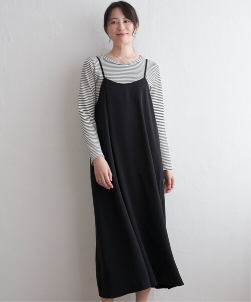 ikka（イッカ）の「【2点セット】キャミワンピアンサンブル（ワンピース・レディース・ベージュ/ブラック・S/M/L）」の10枚目の写真