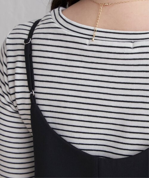 ikka（イッカ）の「【2点セット】キャミワンピアンサンブル（ワンピース・レディース・ベージュ/ブラック・S/M/L）」の12枚目の写真