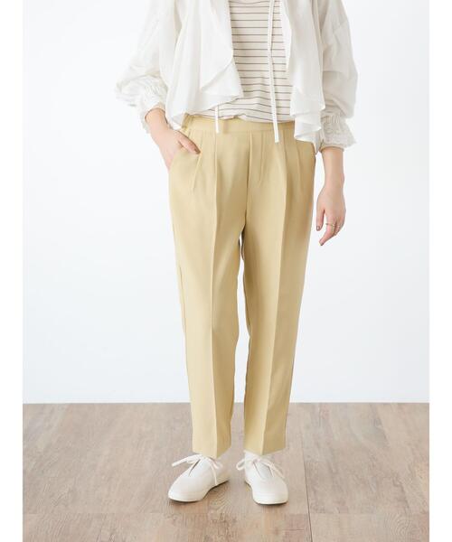 Samansa Mos2（サマンサ モスモス）の「【Lサイズ / WEB限定】スッキリテーパードパンツ（スラックス・レディース・チャコールグレー/グリーン/ベージュ/ブラック/オリーブ・M/L）」の15枚目の写真