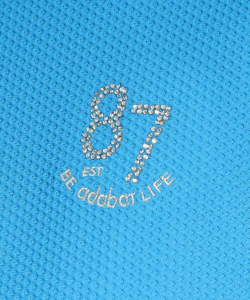 adabat（アダバット）の「◆【UVカット／吸水速乾】フレンチスリーブ ナンバーロゴデザイン モックネックプルオーバー（Tシャツ/カットソー・レディース・ネイビー/ライトブルー/ブラック・42/40/38/36）」の7枚目の写真