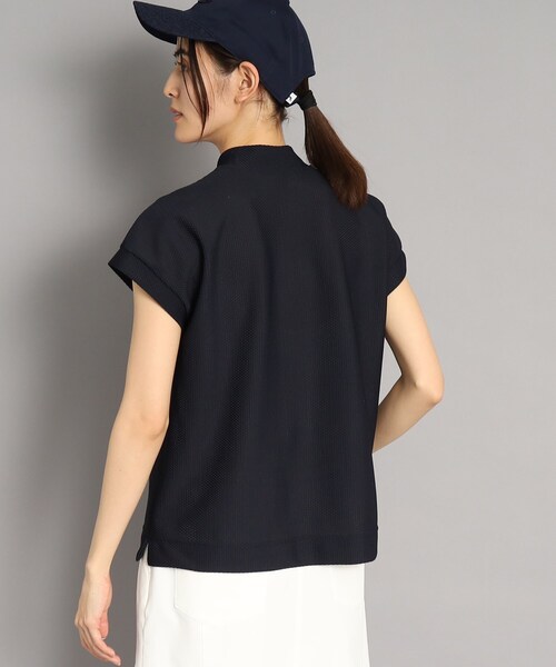 adabat（アダバット）の「◆【UVカット／吸水速乾】フレンチスリーブ ナンバーロゴデザイン モックネックプルオーバー（Tシャツ/カットソー・レディース・ネイビー/ライトブルー/ブラック・42/40/38/36）」の11枚目の写真