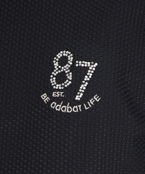 adabat（アダバット）の「◆【UVカット／吸水速乾】フレンチスリーブ ナンバーロゴデザイン モックネックプルオーバー（Tシャツ/カットソー・レディース・ネイビー/ライトブルー/ブラック・42/40/38/36）」の13枚目の写真