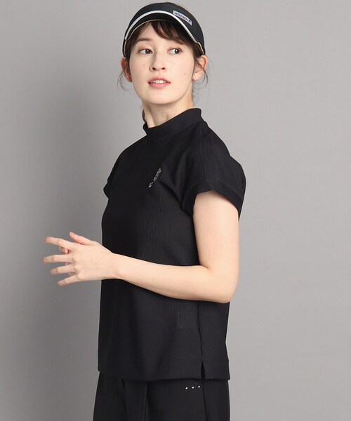 adabat（アダバット）の「◆【UVカット／吸水速乾】フレンチスリーブ ナンバーロゴデザイン モックネックプルオーバー（Tシャツ/カットソー・レディース・ネイビー/ライトブルー/ブラック・42/40/38/36）」の16枚目の写真