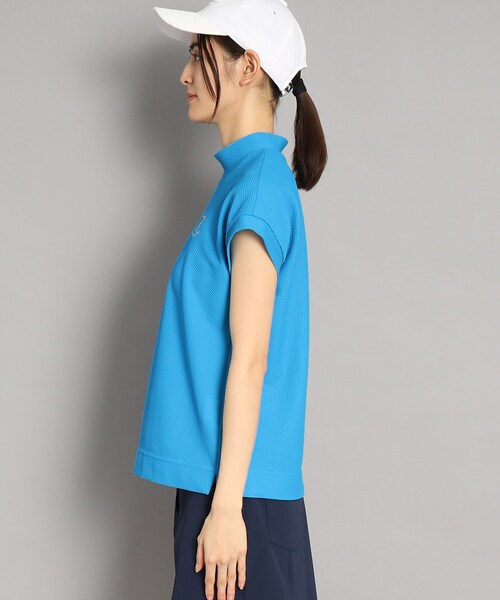 adabat（アダバット）の「◆【UVカット／吸水速乾】フレンチスリーブ ナンバーロゴデザイン モックネックプルオーバー（Tシャツ/カットソー・レディース・ネイビー/ライトブルー/ブラック・42/40/38/36）」の22枚目の写真