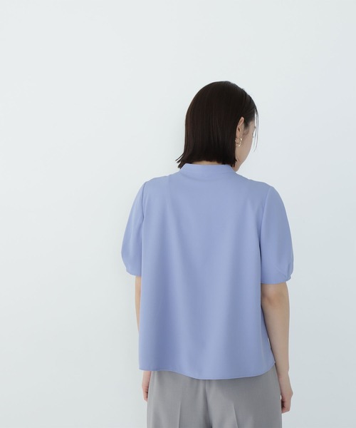 NATURAL BEAUTY BASIC（ナチュラルビューティーベーシック）の「◇フロントタックパフスリーブブラウス（シャツ/ブラウス・レディース・オフホワイト/グレー/ピンク/グレイッシュベージュ/グレー系その他/ブルー・MEDIUM/SMALL）」の12枚目の写真