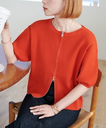 DISCOAT | ライトスポンディッシュWジップ半袖カーデ(カーディガン/ボレロ)