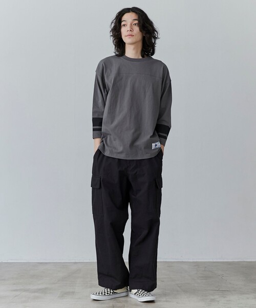 coen（コーエン）の「リップストップ6ポケットワイドカーゴパンツ24SS（カーゴパンツ・メンズ・ブラック/オリーブ・S/M/L/XL）」の12枚目の写真