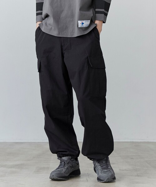coen（コーエン）の「リップストップ6ポケットワイドカーゴパンツ24SS（カーゴパンツ・メンズ・ブラック/オリーブ・S/M/L/XL）」の13枚目の写真
