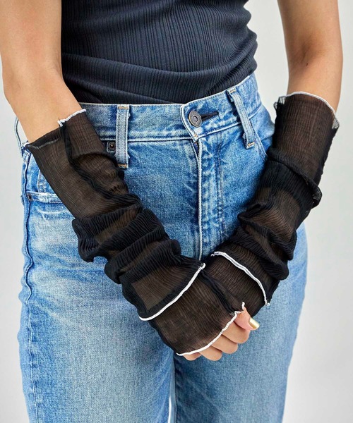 CONTROL FREAK / CTFK（コントロールフリーク）の「CONTROL FREAK(コントロールフリーク)シアーアームカバー（アームカバー・レディース・ブラック/ブルー/アイボリー・FREE）」の13枚目の写真