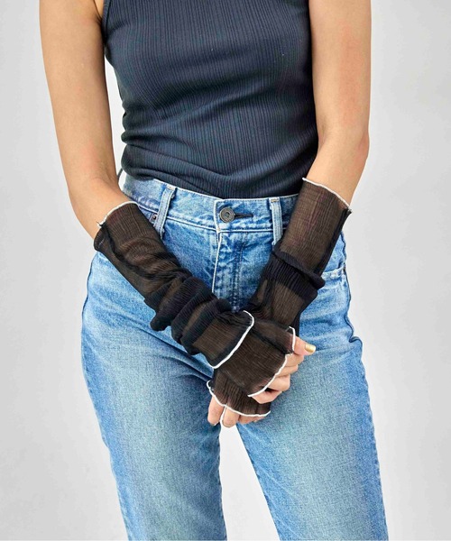 CONTROL FREAK / CTFK（コントロールフリーク）の「CONTROL FREAK(コントロールフリーク)シアーアームカバー（アームカバー・レディース・ブラック/ブルー/アイボリー・FREE）」の14枚目の写真