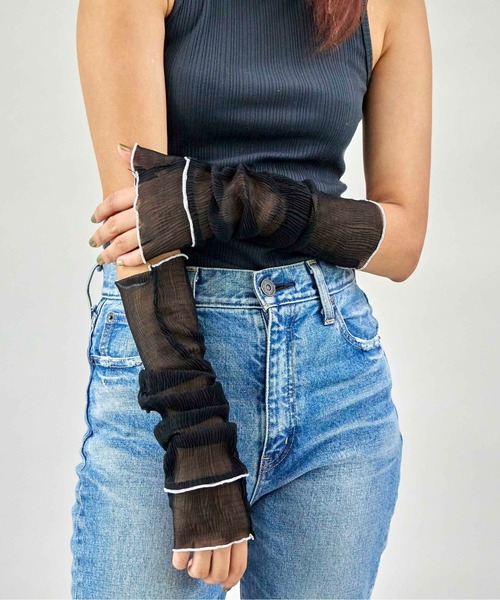 CONTROL FREAK / CTFK（コントロールフリーク）の「CONTROL FREAK(コントロールフリーク)シアーアームカバー（アームカバー・レディース・ブラック/ブルー/アイボリー・FREE）」の15枚目の写真