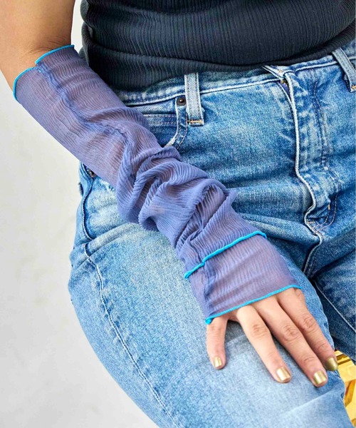 CONTROL FREAK / CTFK（コントロールフリーク）の「CONTROL FREAK(コントロールフリーク)シアーアームカバー（アームカバー・レディース・ブラック/ブルー/アイボリー・FREE）」の17枚目の写真