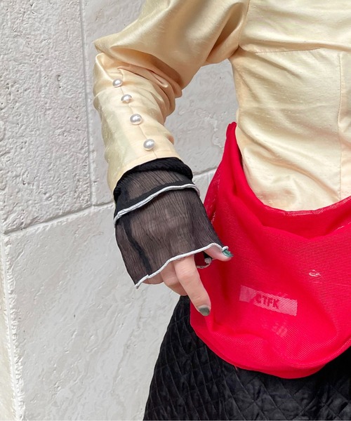 CONTROL FREAK / CTFK（コントロールフリーク）の「CONTROL FREAK(コントロールフリーク)シアーアームカバー（アームカバー・レディース・ブラック/ブルー/アイボリー・FREE）」の6枚目の写真