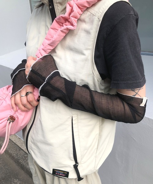 CONTROL FREAK / CTFK（コントロールフリーク）の「CONTROL FREAK(コントロールフリーク)シアーアームカバー（アームカバー・レディース・ブラック/ブルー/アイボリー・FREE）」の10枚目の写真