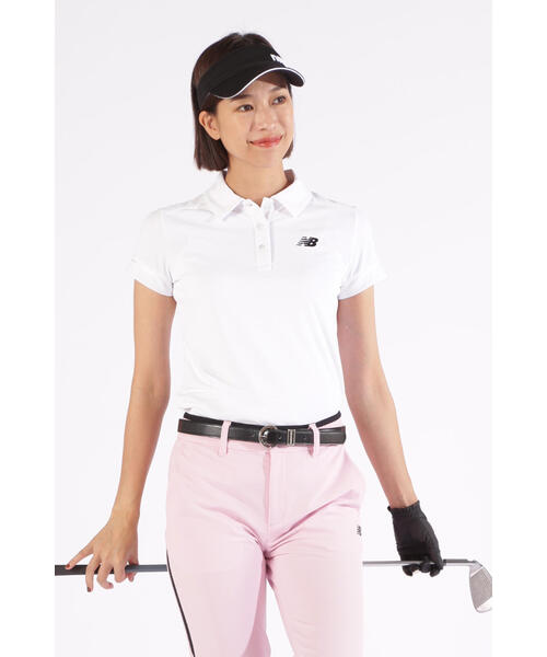 New Balance Golf(ニューバランスゴルフ)の「【new balance golf】こかげMAX 半袖 カラーシャツ (WOMENS WORLD)(シャツ/ブラウス・レディース・ホワイト/ピンク系その他2/ブラック/グレー系その他2・SMALL/MEDIUM/LARGE)」の1枚目の写真