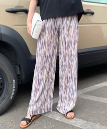 セルフカット柄プリーツパンツ