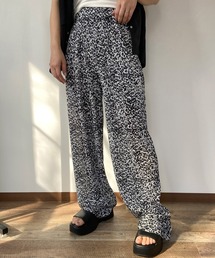 セルフカット柄プリーツパンツ