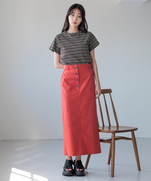 LOWRYS FARM（ローリーズファーム）の「アサタイトスカート 110320（スカート・レディース・レッド/アイボリー/ブラック/ブラウン・MEDIUM/LARGE）」の9枚目の写真